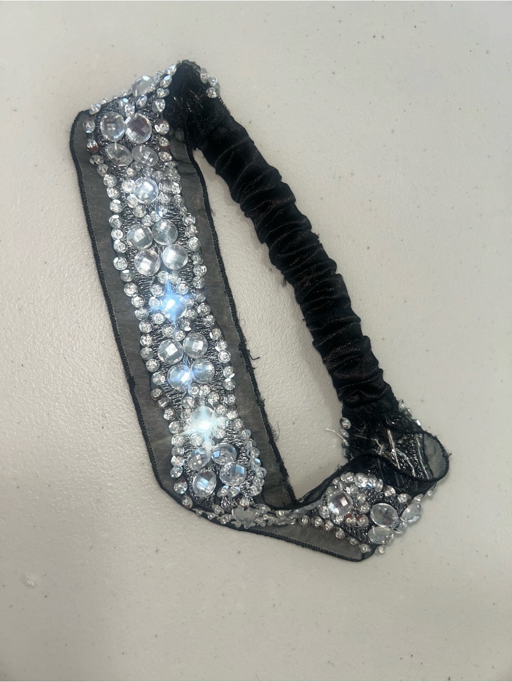 Daytrip Black Headband with Crystal Embellishments